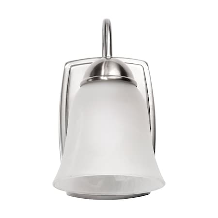 Nuvo Lighting 8W LED 1-Light Vanity, 3K, Brushed Nickel with Alabaster Glass 62/1567